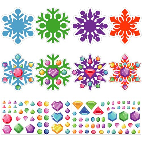 Winter Christmas Craft Kits 24 Pcs Snowflake Christmas ...