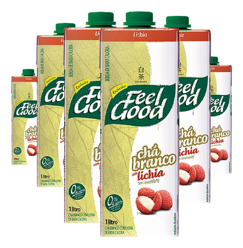 Chá Feel Good Branco Com Lichia 1l 6 Unidades