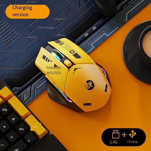 Mouse Mecânico Silencioso Sem Fio Bluetooth