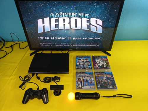 Consola Playstation 3 Completo Con Move Y 1 Juego A Escoger 