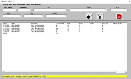 Controle De Estoque Vba - Verdadeiro