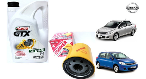 Aceite Castrol 10w30 Filtro Aceite Nissan Tiida Hb 1.6l 2012