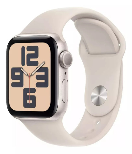 Apple Watch Se Gps (2da Gen) Caja De Aluminio Color Blanco Estelar De 44 Mm Correa Deportiva Color Blanco Estelar - M/l