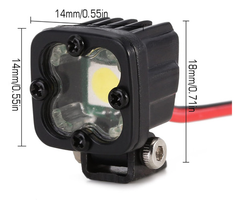 Faro Led Para Coche Crawler 1/10 Rc Axial Trx-4 Trx6 Scx10