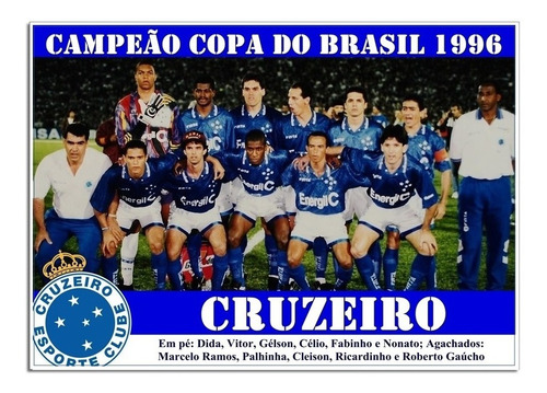 Poster Do Cruzeiro - Campeão Da Copa Do Brasil 1996