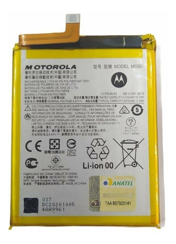 Bateria Mg50 Motorola Nova Moto G9 Plus Xt2087