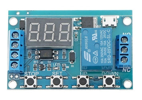 4 Pzas Modulo Relevador Programable 0.1 Seg A 999 Min
