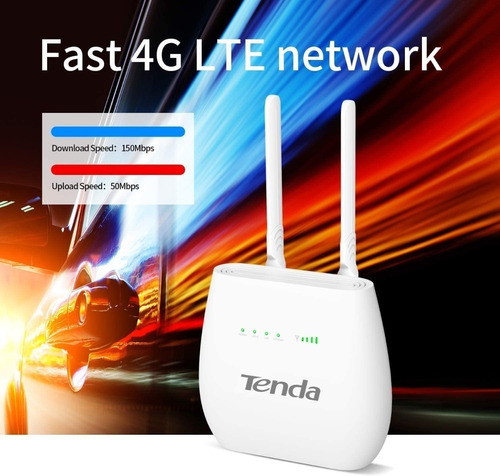 Router Repetidor Wifi N300 A Sim 3g 4g Lte 4g680 Tenda Color Blanco