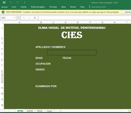 Test Cies Escala Clima Social En Instituciones Penitenciaria