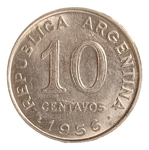 Argentina 10 Centavos 1956 Sin Circular Cj 243