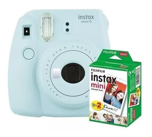 Câmera Instantânea Fuji Instax Mini 9 Azul Aqua + 20 Filmes