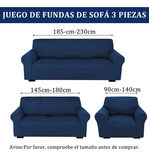 Funda Cubre Sillones Sala Sofá Protector Ajustable 3pzs