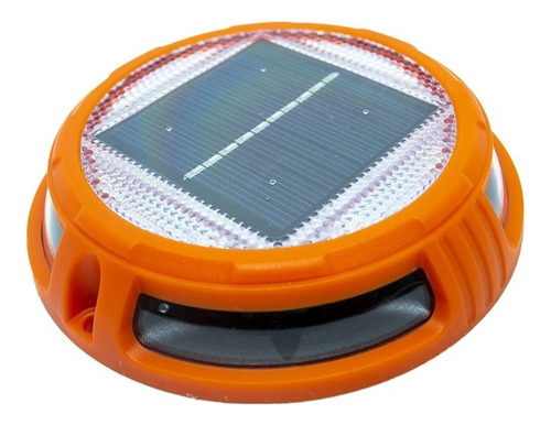 Lámpara Panel Solar Recargable Con Estaca Para Exterior Color Naranja