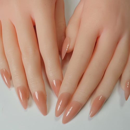 240 Uñas Postizas De Color Stiletto De Cobertura Completa De