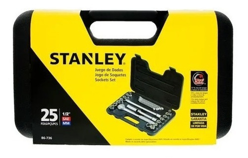 Imagen 3 de 8 de Juego Kit De Tubos Y Llaves 25 Pzas Cricket Stanley 86-736