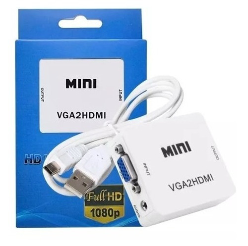 Convertidor O Adaptador De Vga A Hdmi 1080p 