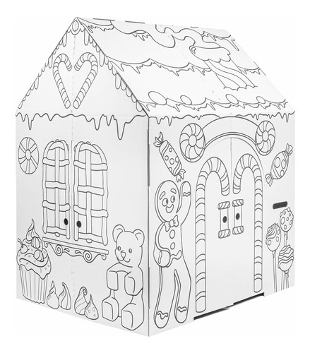 Easy Playhouse Gingerbread House Kids Art & Craft For Indoor