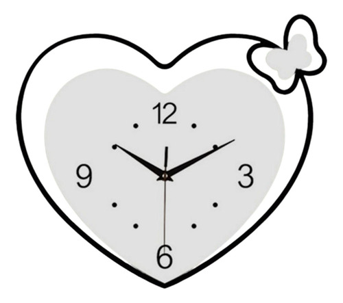 Reloj De Pared Con Forma De Corazón, Movimiento Silencioso,