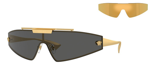 Gafas De Sol Versace De Sol Ve2265 L, Color Amarillo Con Marco De Metal Estandar - Ve2265