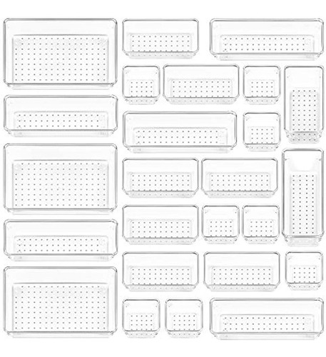 Juego De Organizadores De Cajones De Plástico Transparente D