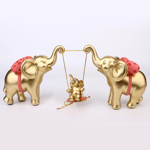 Estatuilla Decorativa De , Adorno De Escritorio De Oro