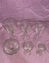 Comprar Copas De Cristal Talladas 71 Copas Mismo Juego Antiguas
