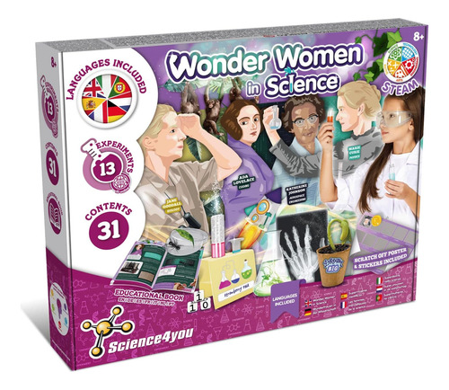 Kit De Ciencias Mujeres Maravilla Experimentos Científ...