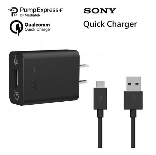 Cargador Sony Xperia Z3+ Z5, Z4, M4, C5, E4,  E5, X + Cable