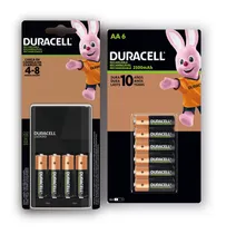 Comprar Kit Cargador Duracell + 10 Pilas Aa Recargables De 2500mah