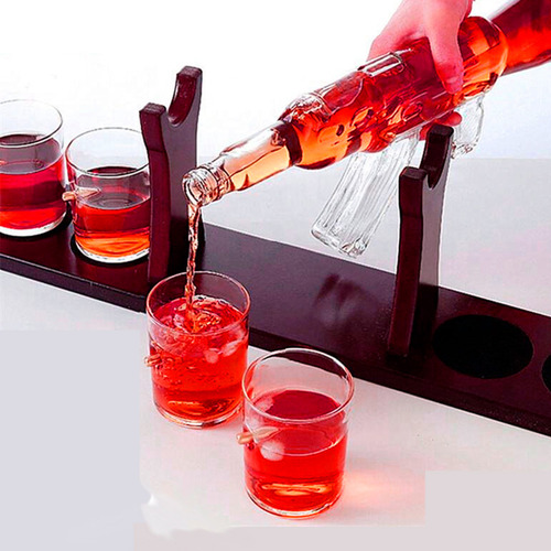 Decanter Whisky Presente Garrafa Com Copos Projétil Bala