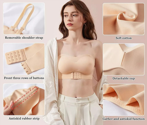 Sujetador Invisible Con Hebilla Frontal Para Mujer, Ropa Int