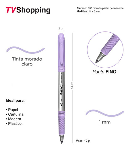 5 Plumon Marcador Permanente Tipo Sharpie Morado Violeta
