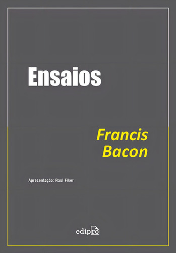 Ensaios, de Bacon, Francis. Editorial Edipro - edições profissionais ltda, capa mole em português, 2015