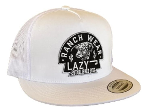 Gorra Lazyj Lazyj De Lazy J Ranch Wear Blanca Y Blanca Con P