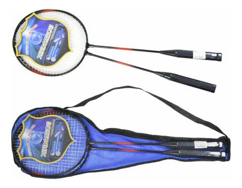 Raqueta Badminton X 2 + 12 Plumas Set Completo Combo 