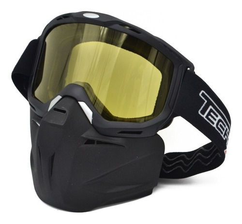 Goggles Gafa Protect Careta Mascarilla Mica Amarilla Techx2