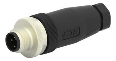 2pc Te Amp T4111001041-000 Connector,circular,metric,m8, Dde