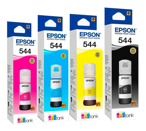 Imagen 3 de 3 de Tinta Epson T544 Negro - Colores L3110 L3150 L3160 L5190