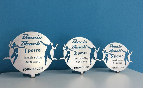 Imagen 3 de 7 de 22 Trofeo Placa Plateada Futbol Patin Tenis Golf X 15 Cm