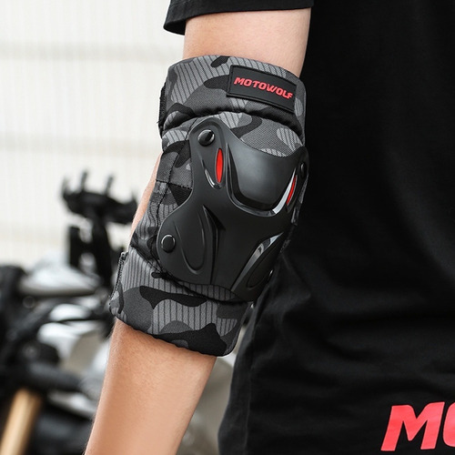 Imagen 4 de 9 de Kit Coderas Motociclista Protecciones Codos Moto Bici
