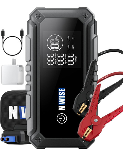 Arrancador De Coche, 3000 A Pico 25800 Mah Batería Portátil