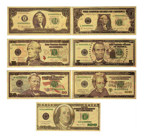 Papel-moeda Falso Banhado A Ouro Em Dólares Americanos Para