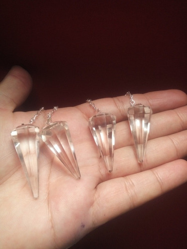 2 Pendulo De Cristal Radiestesia Quartzo Transparente Reiki