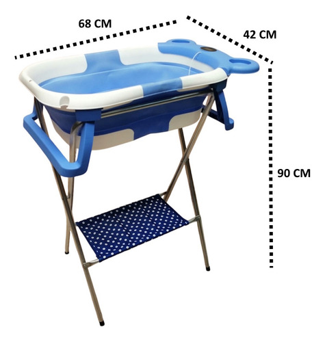 Bañera Plegable Angeline / Ch Azul Lisa