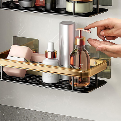 Triple Organizador De Ducha Jabonera Estante Adhesivo Baño
