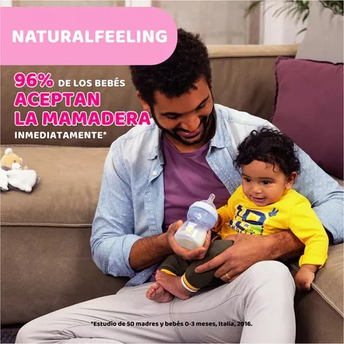 Mamadera Natural Feeling Biberon Chicco 250ml 2m+