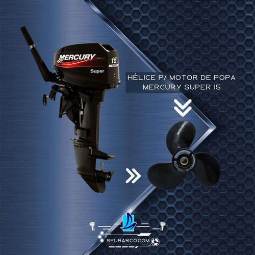 Imagem 5 de 7 de Hélice P/motor Mercury/tohatsu Super 15 Hp A 18 Hp 9 1/4 X 9