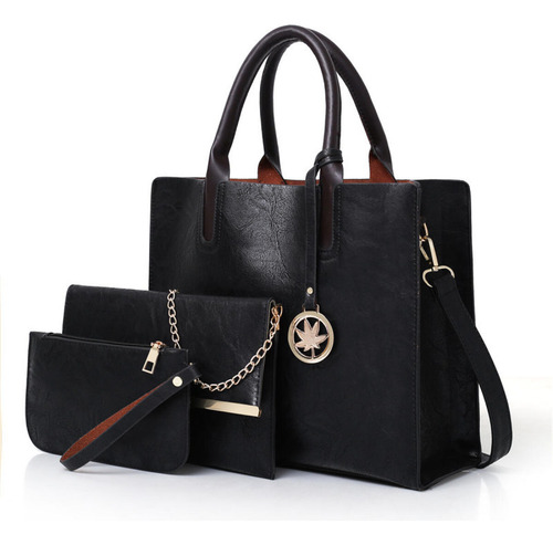 Conjunto De 3 Bolsas Com Estojo De Cosméticos E Carteira Fem