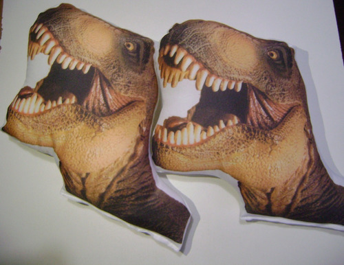 10 Almohadoncitos Cara Dinosaurio 25 X 20 Cm Almohadon T Rex | MercadoLibre