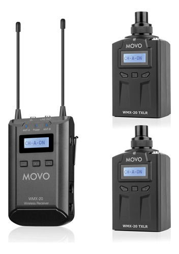 Movo Wmx-20-rx-txlr-duo Sistema De Micrófono Inalámbrico Con